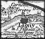 Lagny, Ausschnitt Karte 17. Jhd.