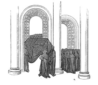 Der tote Abaelard trifft im Paraklet ein, Romuleon, Manukript der Nationalbibliothek Paris.